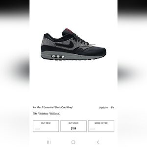 Nike Air Black and Gray Sneakers